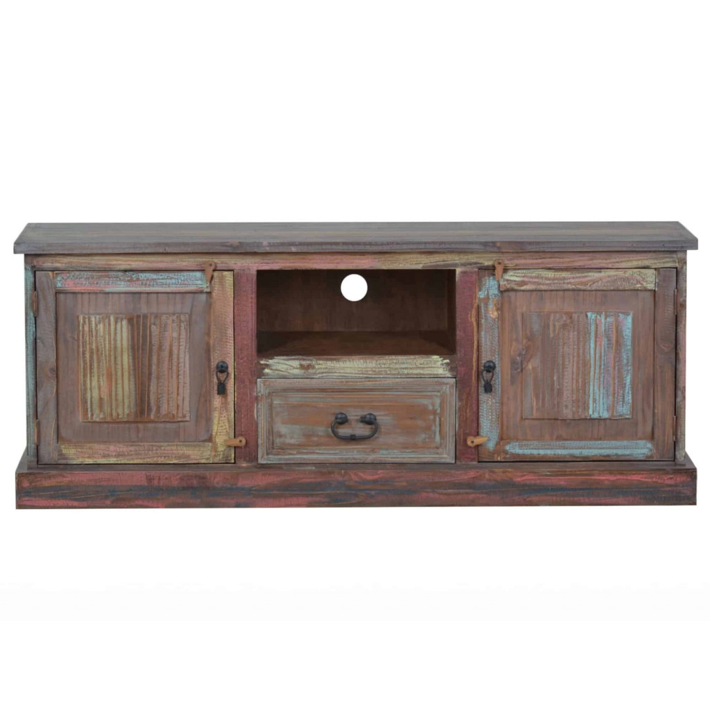 TV-Kommode Cancun Shabby Chic Massivholz Pinie Bunt