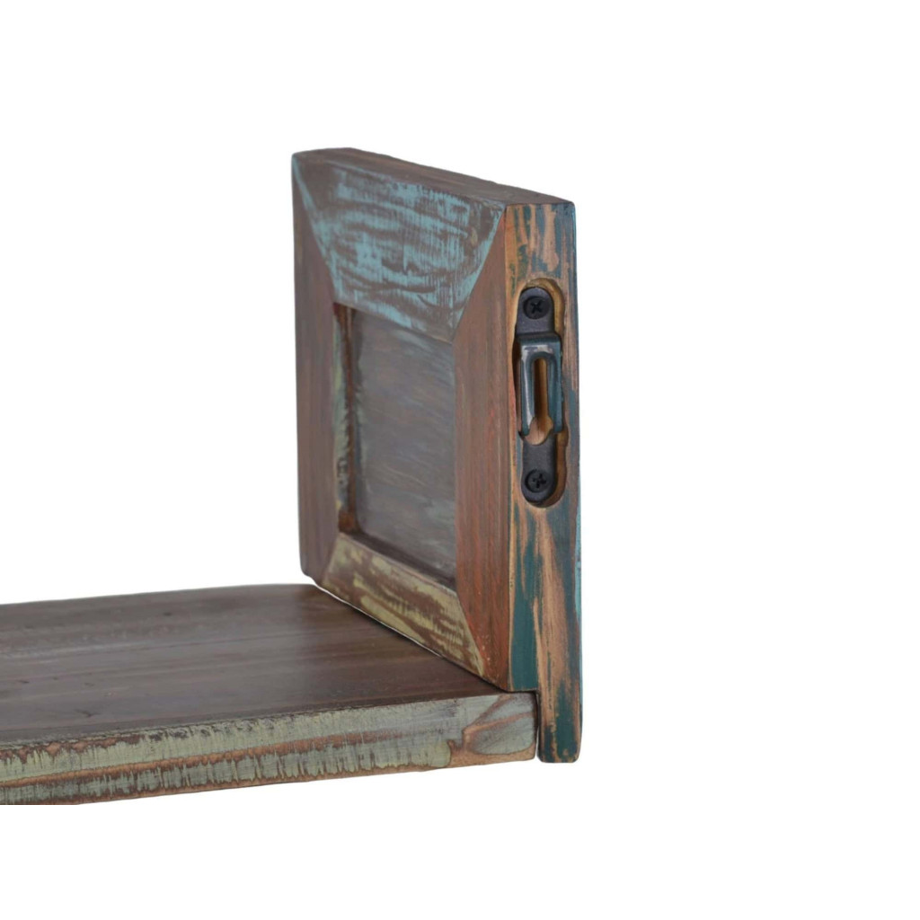 Wandregal Cancun Shabby Chic Massivholz Pinie Bunt