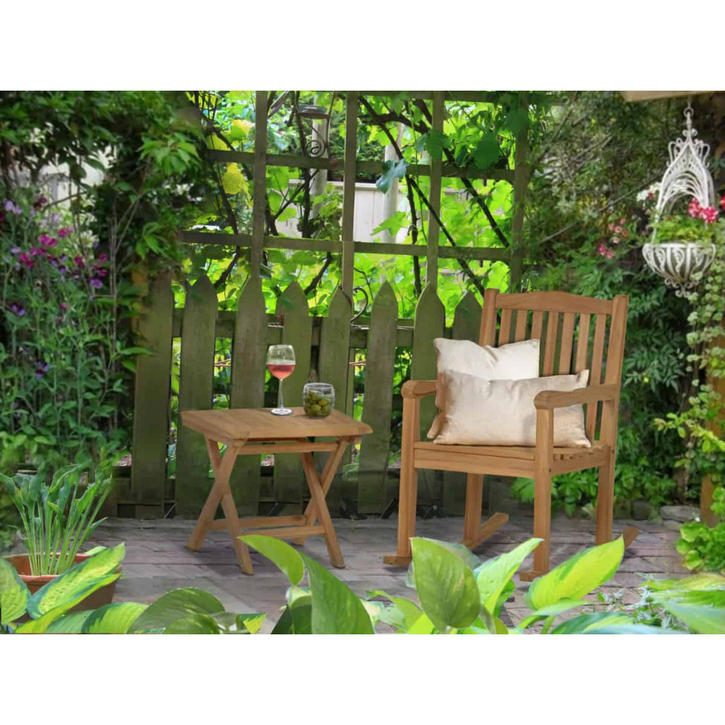 Gartenstuhl  Gartenmöbel Outdoor Modern Teak Honig