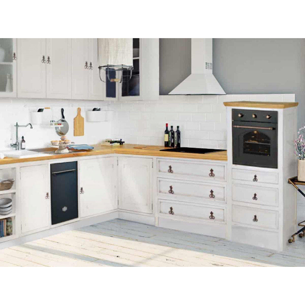 Küchenmodul Mexico Möbel Landhaus Pinie Weiß