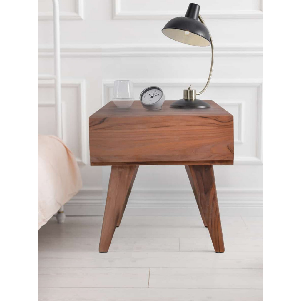 Beistelltisch Tamesi Modern Teak Dunkelbraun