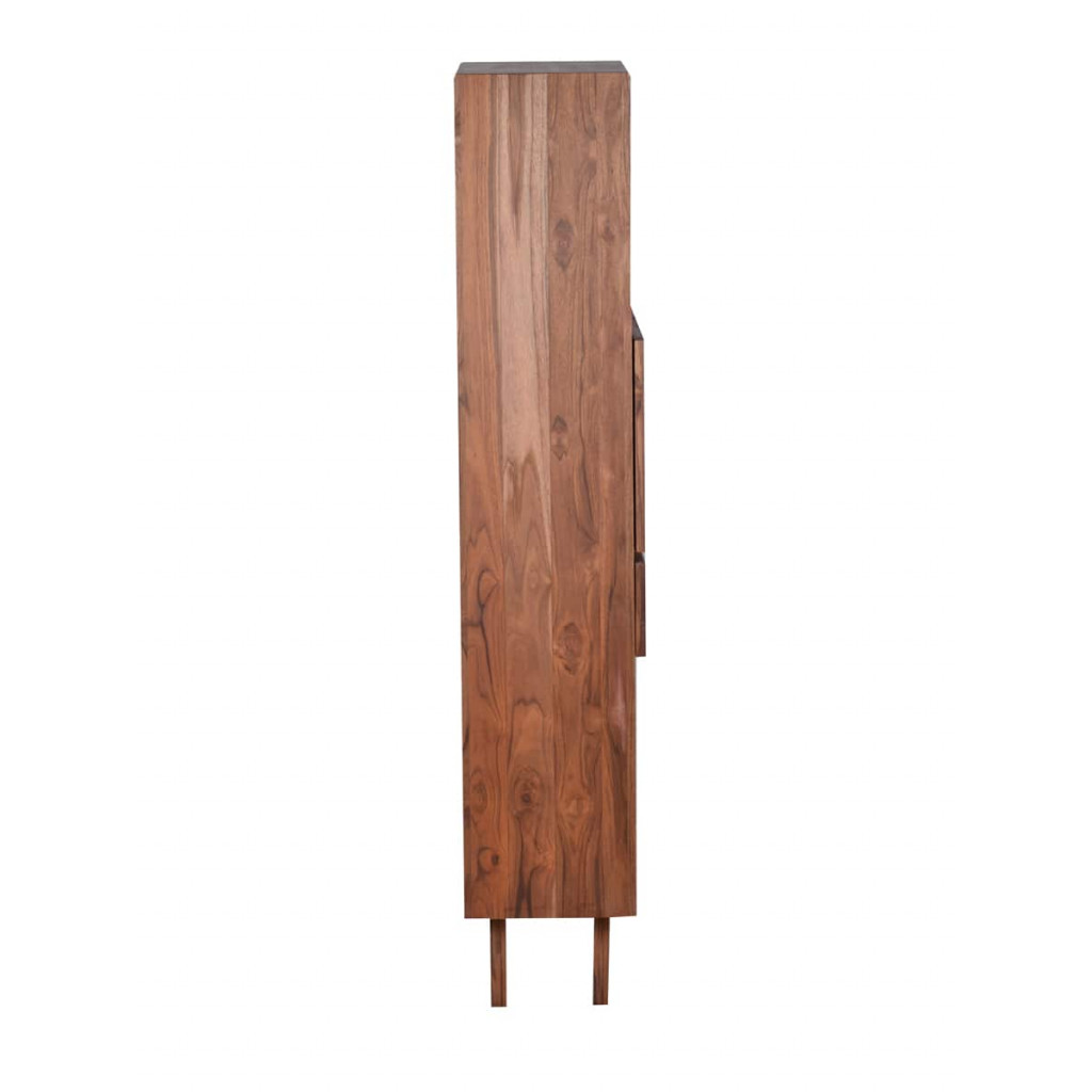 Regal Tamesi Modern Massivholz Teak Dunkelbraun