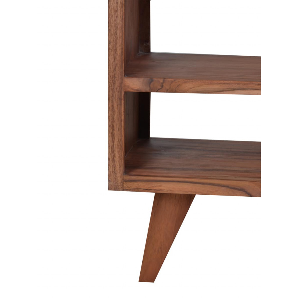 Regal Tamesi Modern Massivholz Teak Dunkelbraun