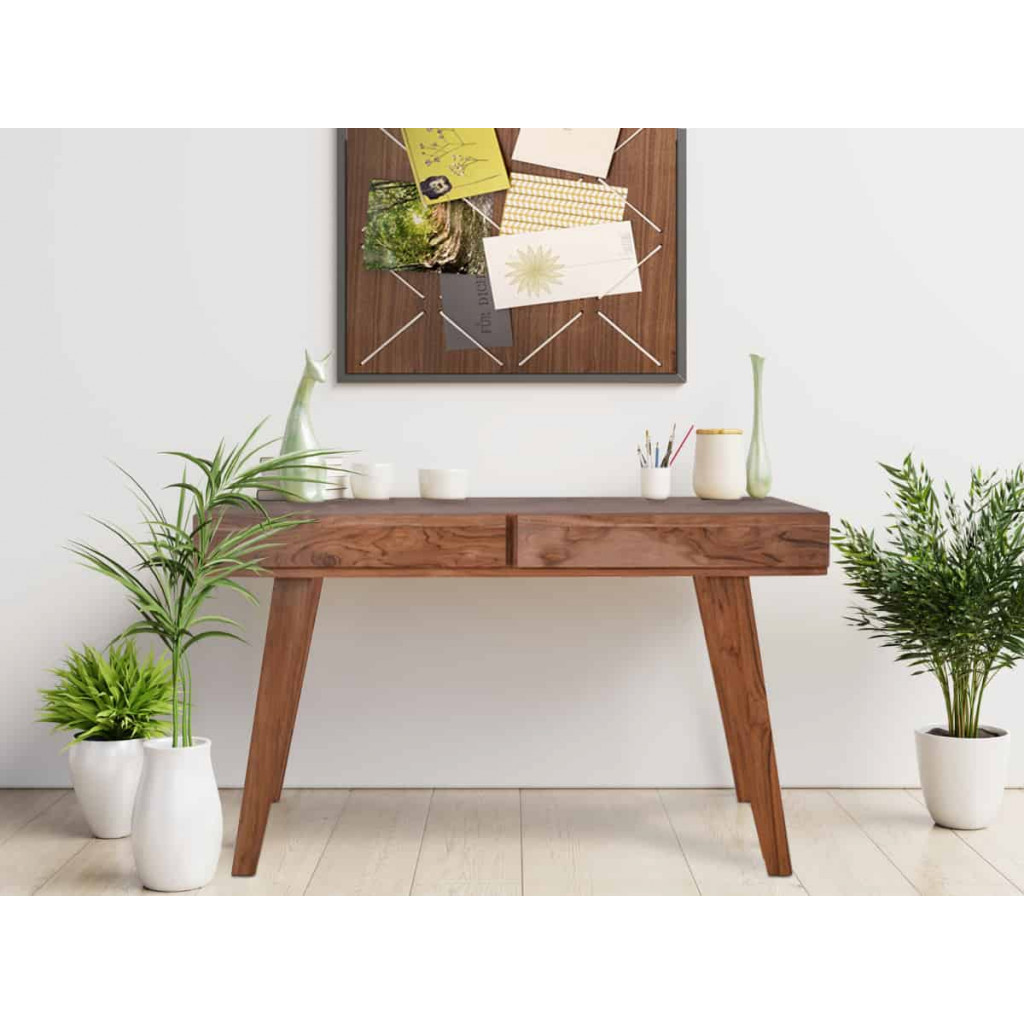 Schreibtisch Tamesi Modern Teak Dunkelbraun