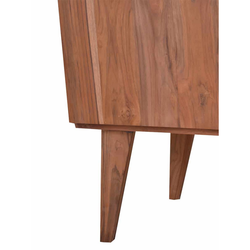 Sideboard Tamesi Modern Massivholz Teak Dunkelbraun