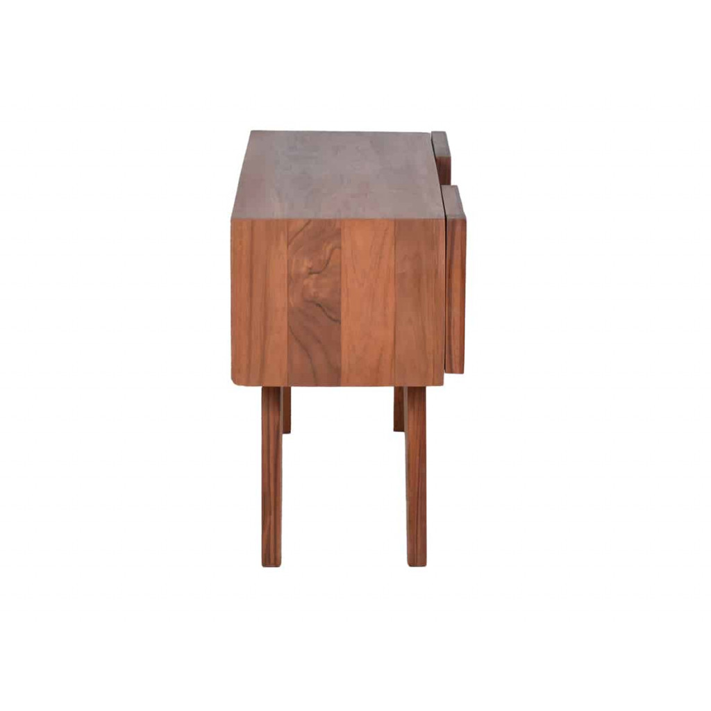 TV-Kommode Tamesi Modern Teak Dunkelbraun