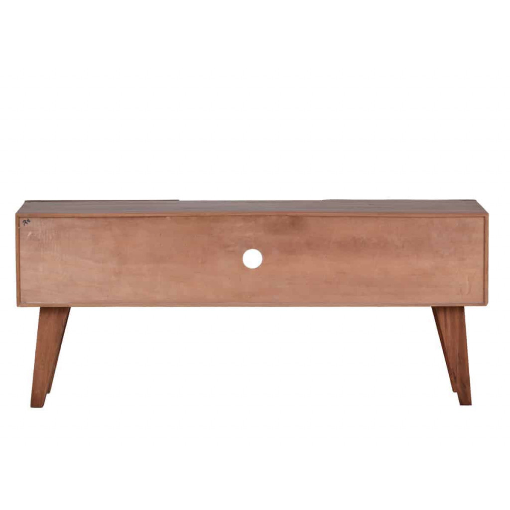 TV-Kommode Tamesi Modern Teak Dunkelbraun