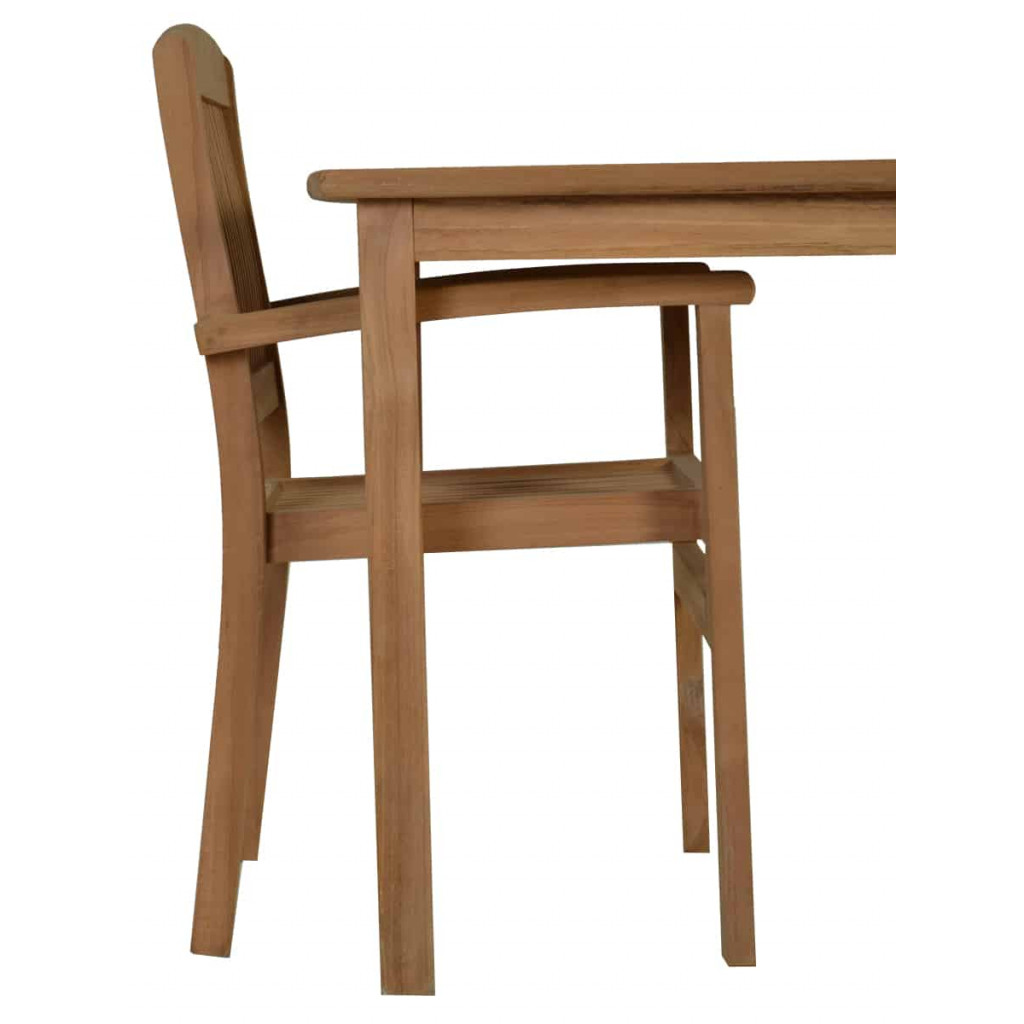 Gartentisch  Gartenmöbel Outdoor Modern Teak Honig 70086 5