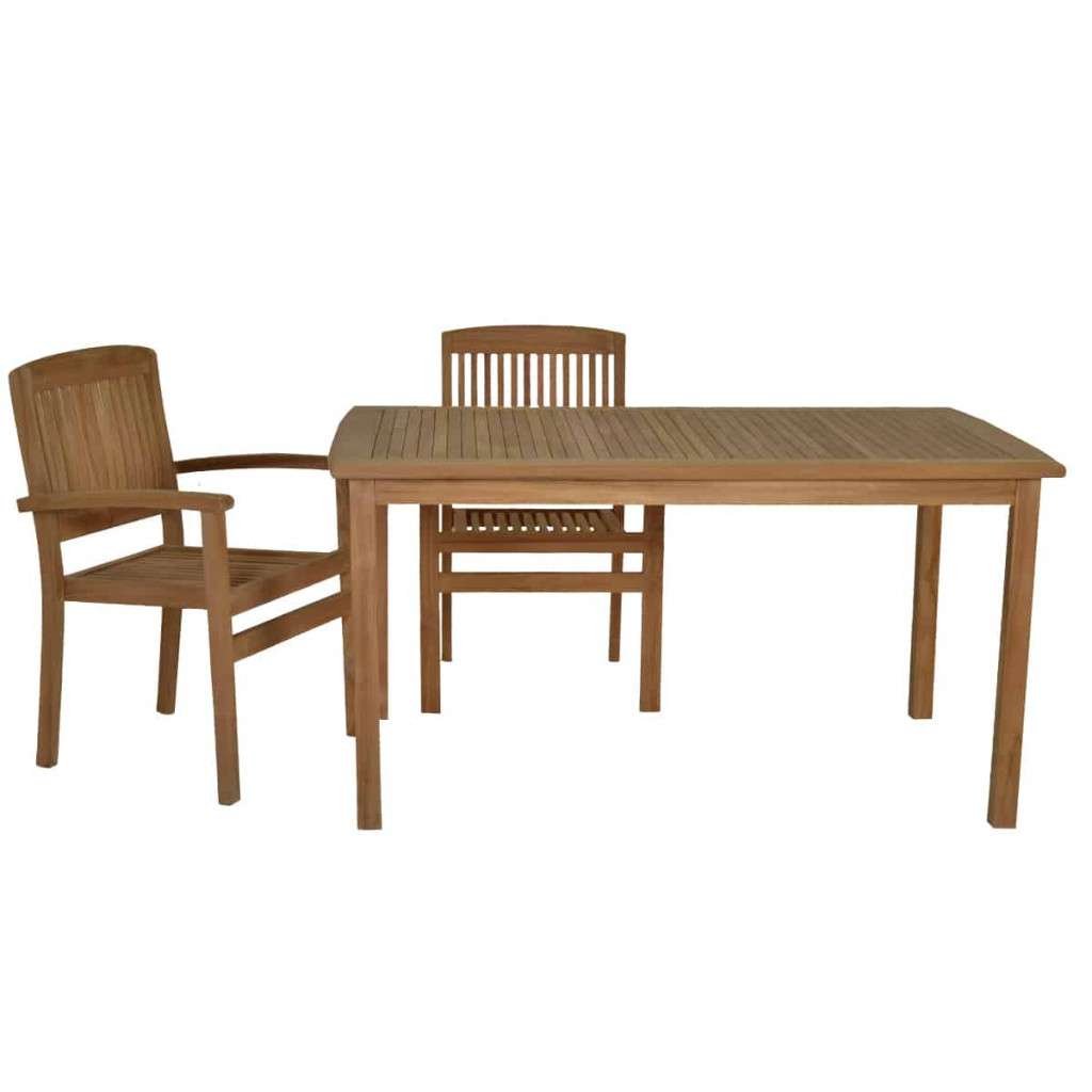 Gartentisch  Gartenmöbel Outdoor Modern Teak Honig 70086 7