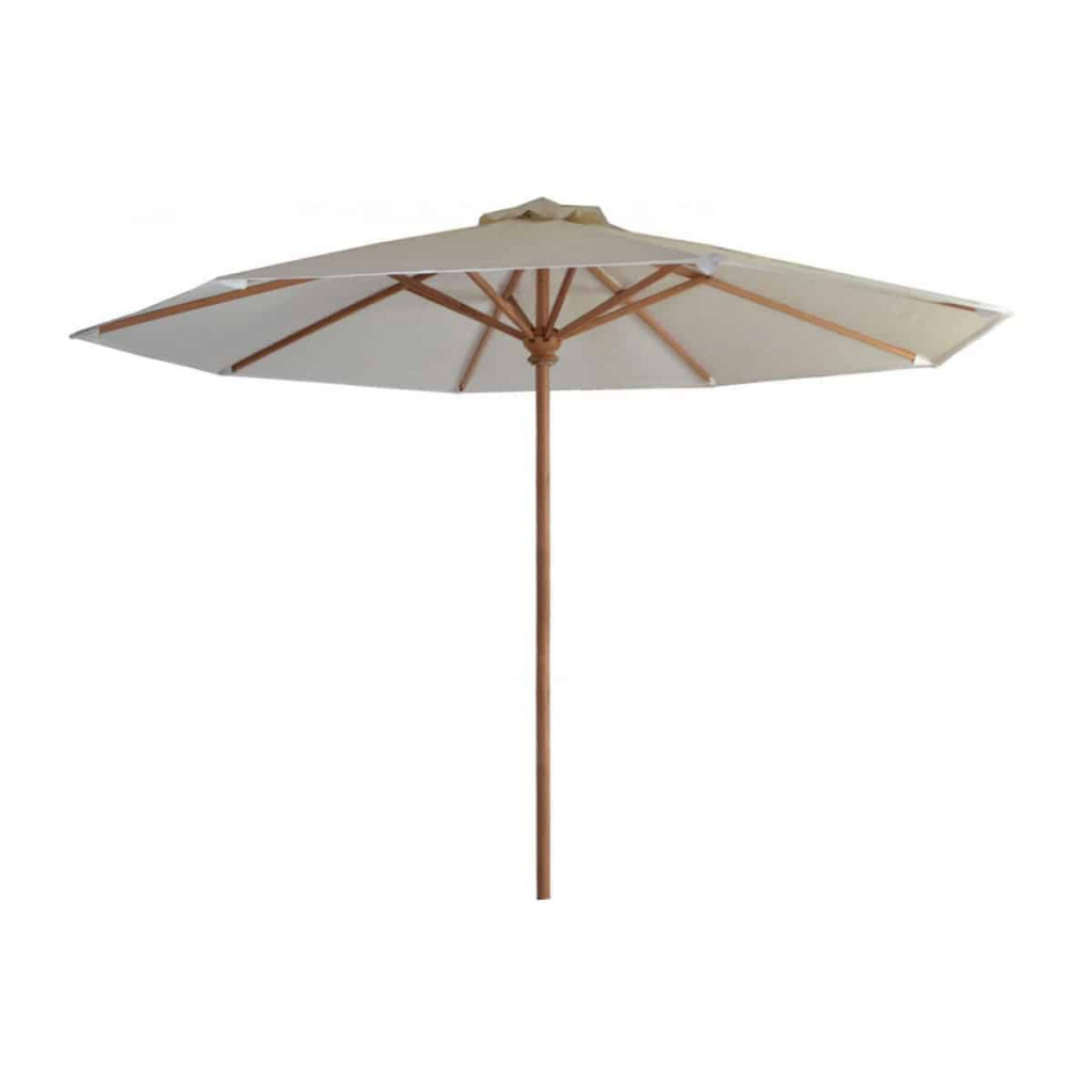 Schirm  Gartenmöbel Outdoor Modern Teak Weiß