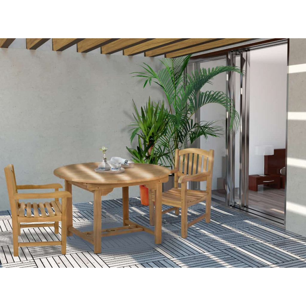 Gartentisch  Gartenmöbel Outdoor Modern Teak Honig