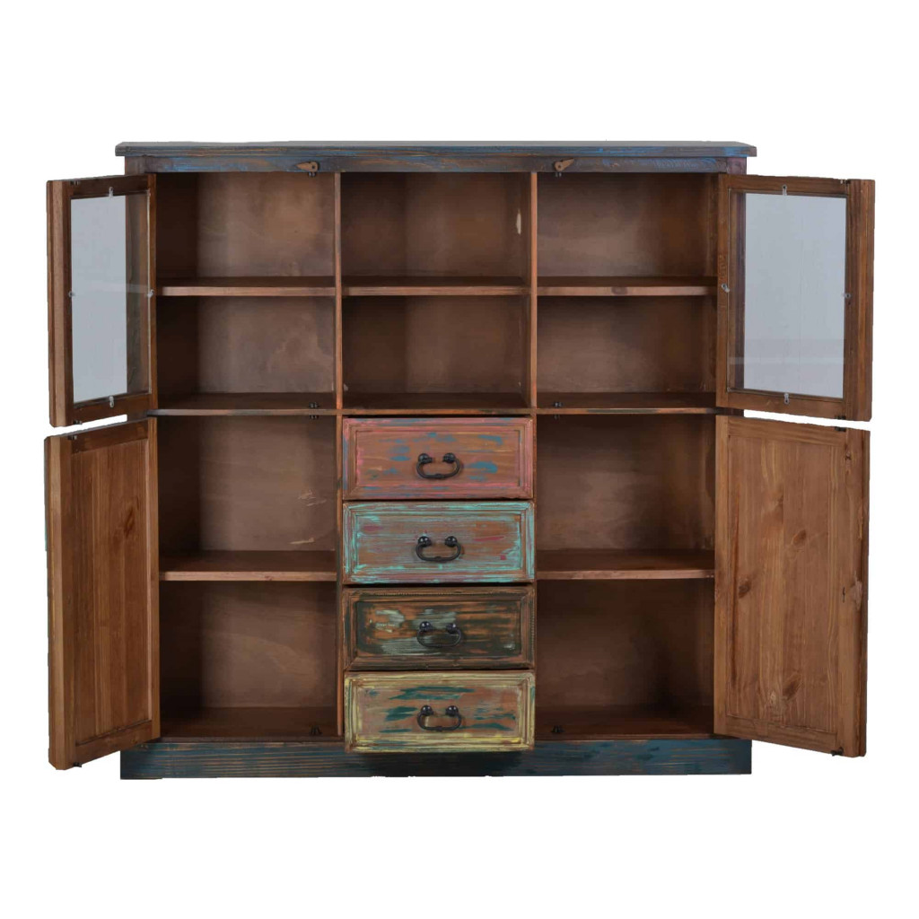 Highboard Cancun Shabby Chic Pinie Bunt