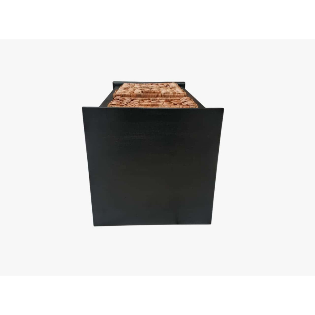 Beistelltisch  Modern Rattan Mango Schwarz