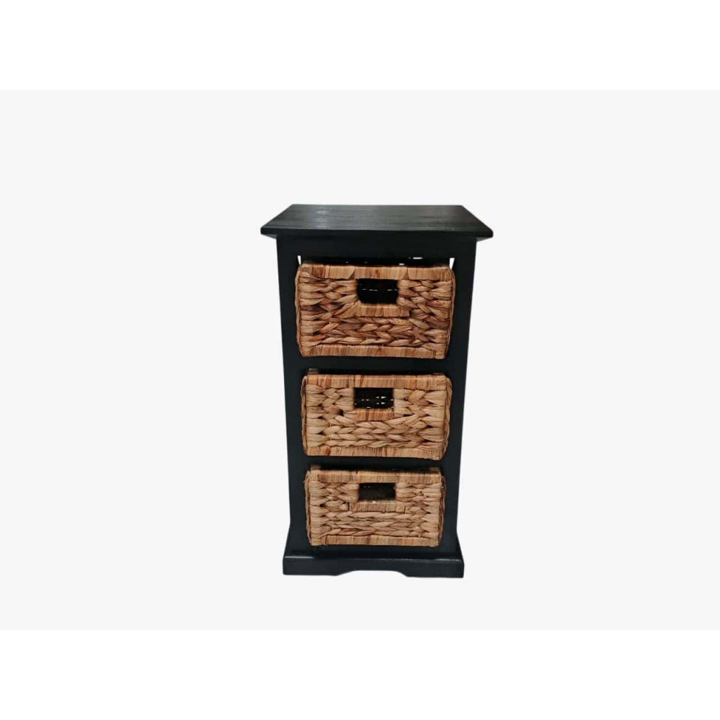 Beistelltisch  Modern Rattan Mango Schwarz