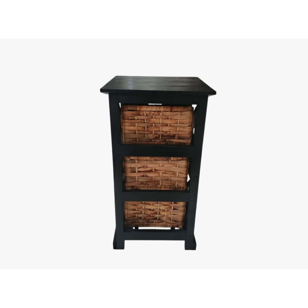 Beistelltisch  Modern Rattan Mango Schwarz