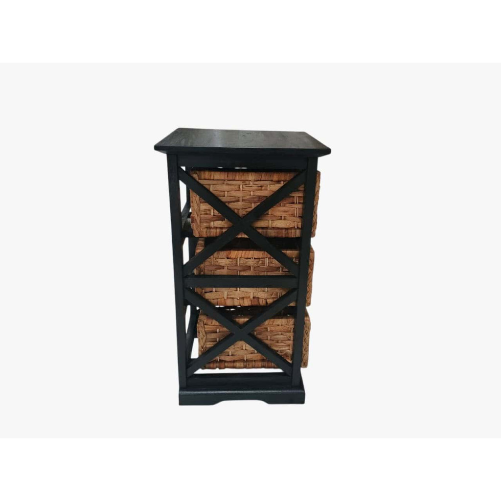 Beistelltisch  Modern Rattan Mango Schwarz