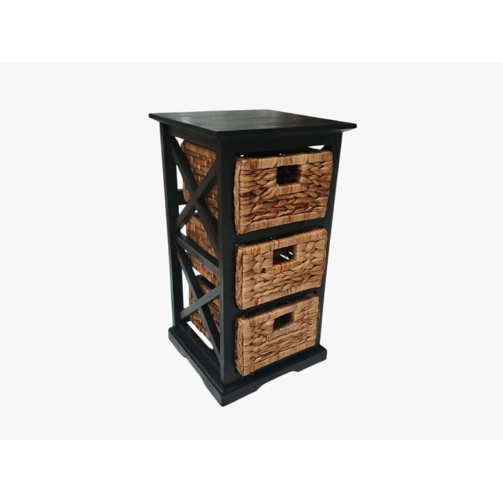 Beistelltisch  Modern Rattan Mango Schwarz