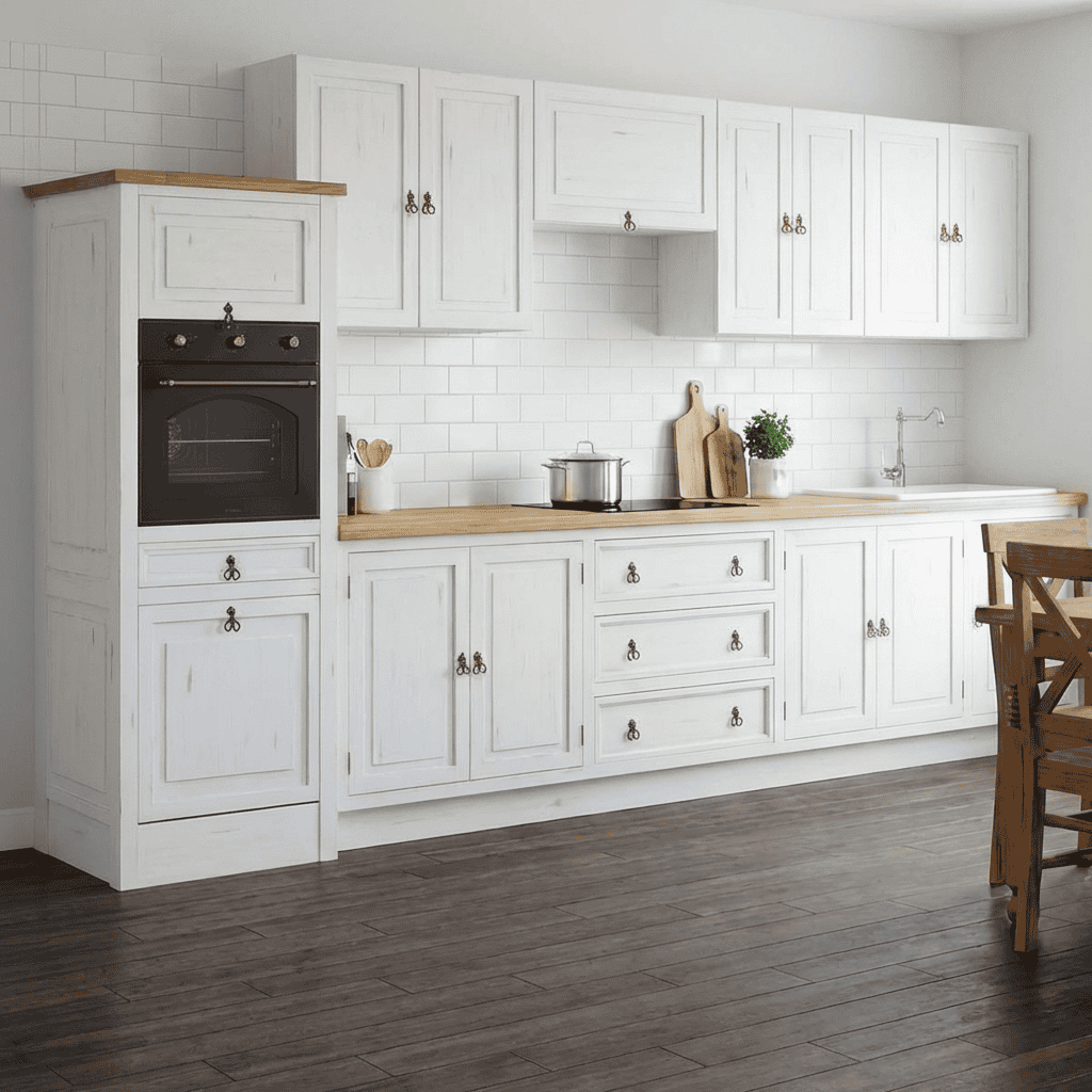 Küchenmodul Mexico Möbel Landhaus Cremeweiß