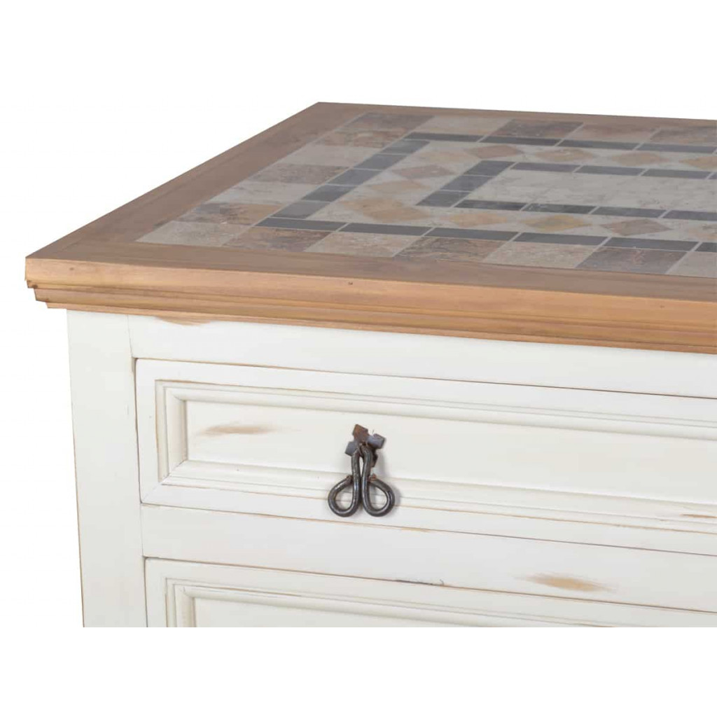 Küchenmodul Mexico Möbel Landhaus Pinie Weiß