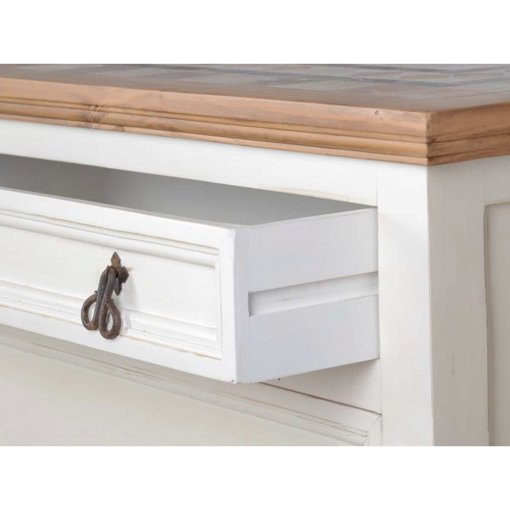 Küchenmodul Mexico Möbel Landhaus Pinie Weiß