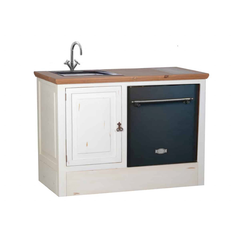 Küchenmodul Mexico Möbel Landhaus Pinie Weiß