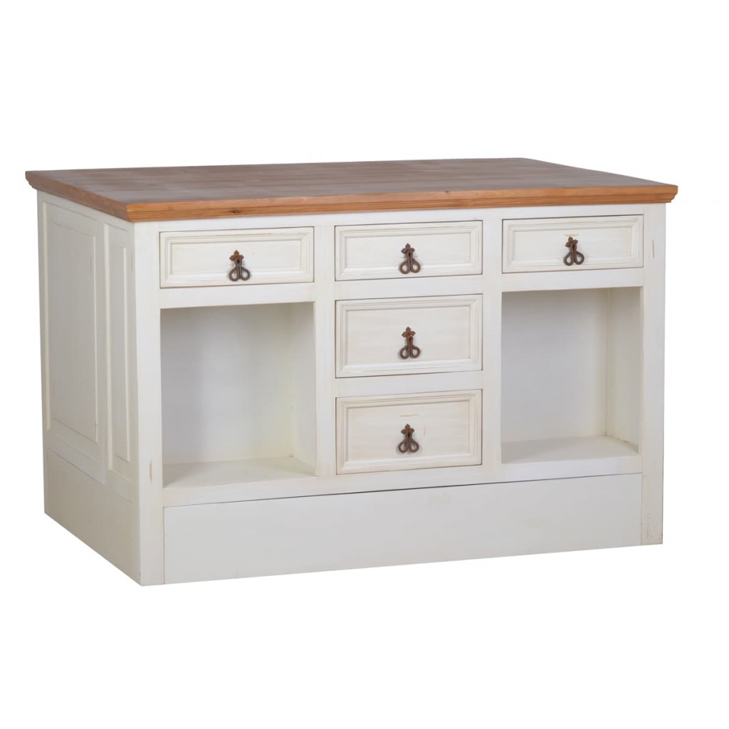 Küchenmodul Mexico Möbel Landhaus Pinie Weiß