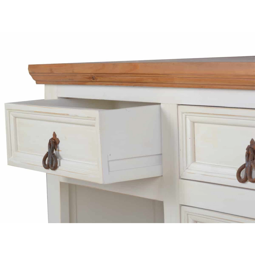 Küchenmodul Mexico Möbel Landhaus Pinie Weiß