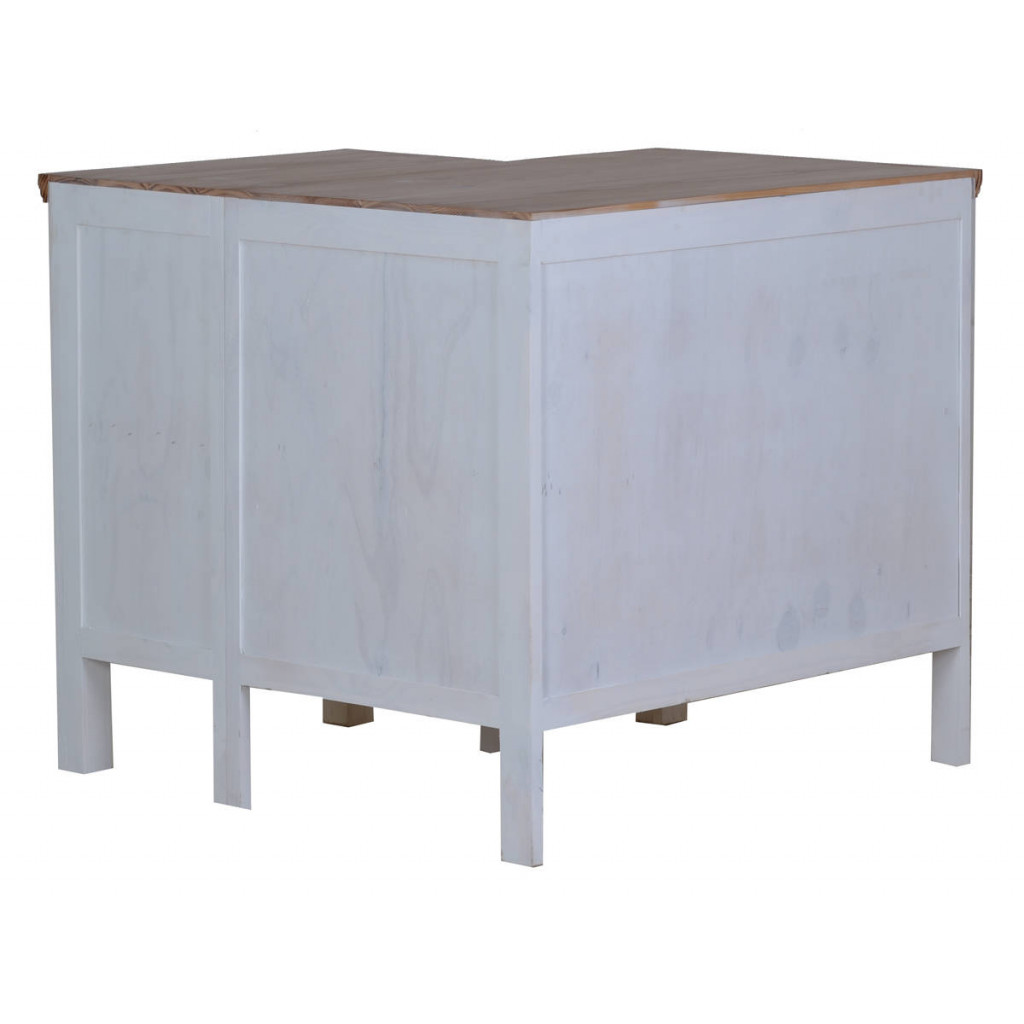 Küchenmodul Mexico Möbel Landhaus Pinie Weiß