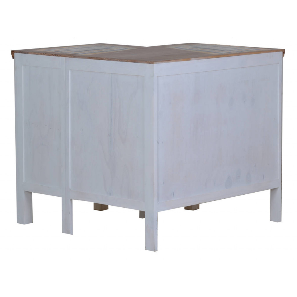 Küchenmodul Mexico Möbel Landhaus Pinie Weiß