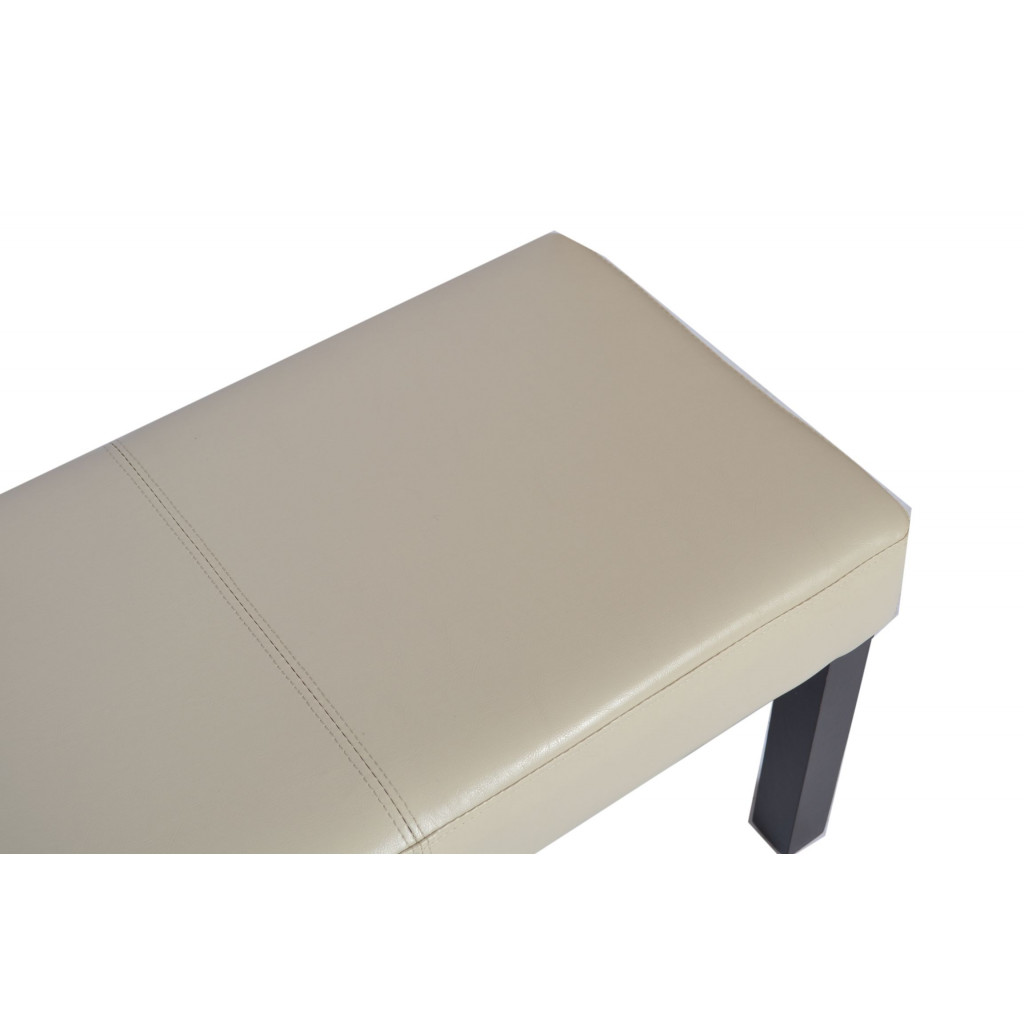 Bank  Modern Rubberwood (Kautschuk) Beige