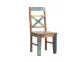 Esszimmerstuhl  Shabby Chic Massivholz Recycletes Holz Braun