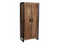 Garderobenschrank Madras Modern Massivholz Metall Akazie Braun