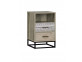 Nachttisch Benton Modern MDF Metall Braun