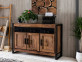 Sideboard Madras Modern Massivholz Metall Akazie Braun