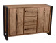 Sideboard  Modern Massivholz Metall Akazie Akazie natur