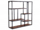 Wandregal Madras Modern Massivholz Metall Mango Braun