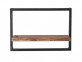 Wandregal Madras Modern Massivholz Metall Mango Braun