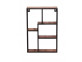 Wandregal Madras Modern Massivholz Metall Mango Braun