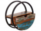 Wandregal  Shabby Chic Massivholz Metall Recycletes Holz Braun