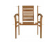 Gartenstuhl  Gartenmöbel Outdoor Modern Teak Honig