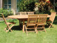 Gartentisch  Gartenmöbel Outdoor Modern Massivholz Teak Honig