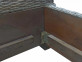 Bett  Modern Massivholz Rattan Mahagoni Kubu-grau