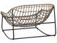 Sessel Rattan Landhaus Metall Rattan Braun