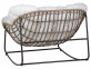 Sessel Rattan Landhaus Metall Rattan Braun