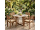 Gartenstuhl  Gartenmöbel Outdoor Modern Teak Honig