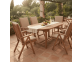 Gartentisch  Gartenmöbel Outdoor Modern Massivholz Teak Honig