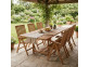 Gartentisch  Gartenmöbel Outdoor Modern Massivholz Teak Honig