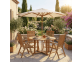 Schirm Gartenmöbel Gartenmöbel Outdoor Modern Teak Weiß
