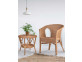 Armlehnstuhl Rattan Landhaus Rattan natur