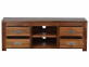 TV-Kommode Masala Modern Massivholz Teak Dunkelbraun